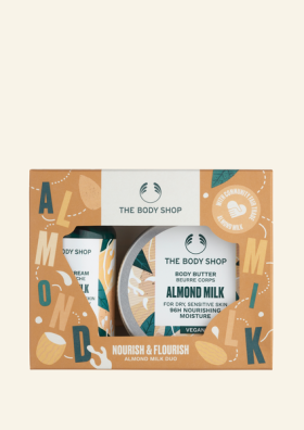 NOURISH & FLOURISH malé darčekové duo s mandľovým mliekom - The Body Shop