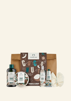 NOURISH & FLOURISH veľký darčekový balíček s kokosom - The Body Shop