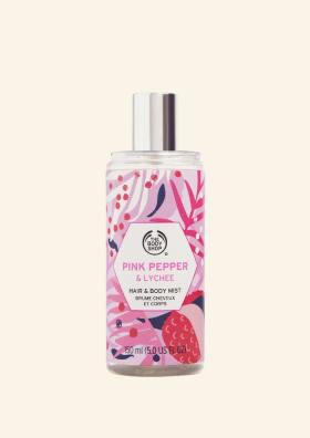 Vlasový a telový sprej - Ružové korenie & Liči - The Body Shop