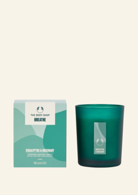 Breathe Eukalyptus a Rozmarín vonná sviečka180 g - The Body Shop