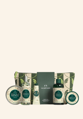 Kolekcia produktov Biely čaj a bazový kvet - The Body Shop